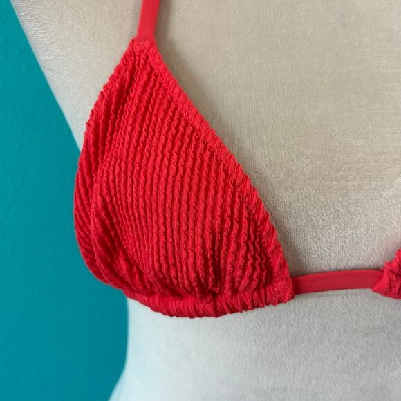 NWT Aerie Crinkle String Triangle Bikini Top & Cheekiest Tie Bikini Bottom SET M - Picture 4 of 8